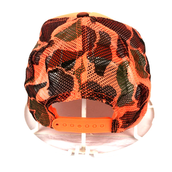 Vintage OTTO Outdoor Channel Snapback Truckers Hat Orange Camo Mesh Hat Cap - Picture 3 of 6